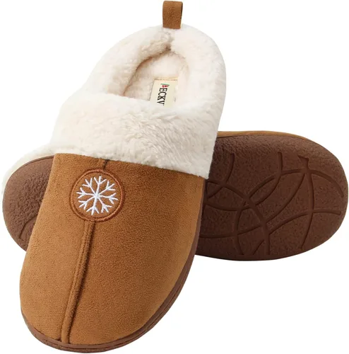 Miniatura 2 de PECKVEDA Pantuflas de invierno para mujer, cálidas, con forro de piel, para interiores, con espuma viscoelástica