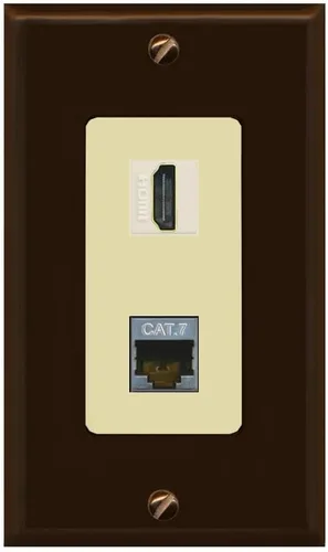 Miniatura 38 de RiteAV Placa de pared HDMI y Cat7 - 1 banda [marrón/marrón]