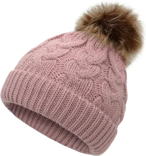 Miniatura 5 de Gorro de invierno para niñas pequeñas Zando, con pompones, gorras tejidas para bebés y niños