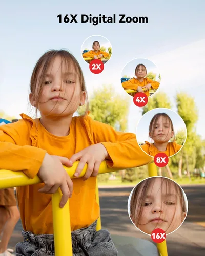Miniatura 3 de Cámara digital para niños: cámara negra para adolescentes, regalos de cumpleaños de Navidad para niños y niñas de 8 a 10 años, juguetes para niñas