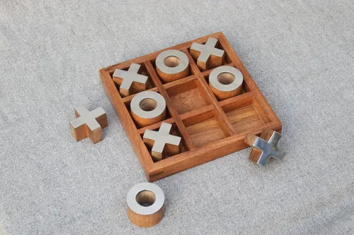Miniatura 9 de T one juego de madera Tic Tac Toe juegos de mesa para adultos Juegos Familiares Divertidos de Mesa para Decoración de Sala de Estar