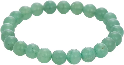 Miniatura 25 de Crystal Vibe Pulseras de cuentas de 0.315 in para mujeres y hombres, pulseras de cristal con piedras preciosas naturales, tamaño elástico ajustable