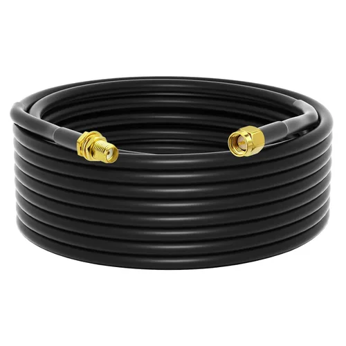 Miniatura 7 de onelinkmore Cable de extensión coaxial de baja pérdida de 10 pies RG58 SMA hembra a SMA macho Conector de cable coaxial RF y aplicaciones de radio