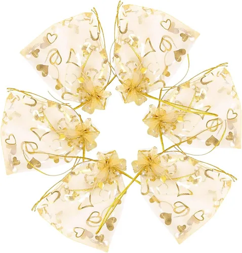 Miniatura 7 de Stratalife - Bolsas de organza con cordón de malla de 4 x 6 pulgadas, bolsas de joyería a granel, bolsas de recuerdos de fiesta para bodas, baby 50