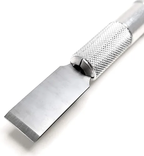 Miniatura 6 de Excel Blades Cuchillas de repuesto de cincel de madera #18, acero de alto carbono de 1/2 pulgada, paquete de 100 unidades para cuchillos