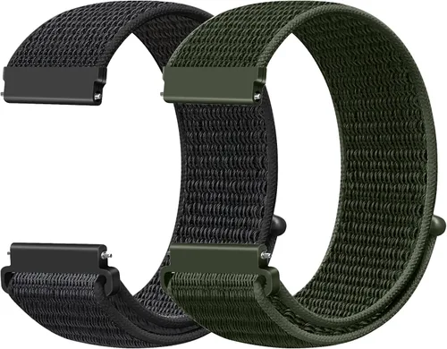 Miniatura 38 de Correas deportivas de nailon de 0.709 in de liberación rápida compatibles con Garmin Venu 4 1.614 in/3S 1.614 in/Venu 2S/Vivoactive 4S/Vivomove