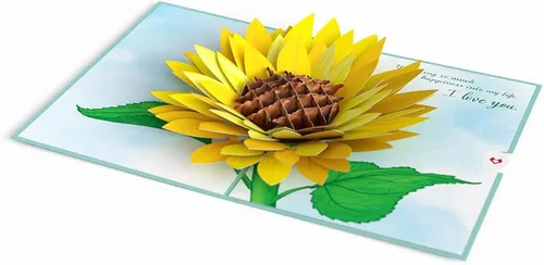 Miniatura 4 de Lovepop Tarjeta desplegable diaria para ella y él – Tarjetas de felicitación 3D para niños, niñas, hombres y mujeres – Para mi esposa girasol