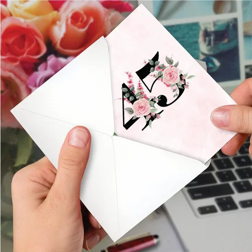 Miniatura 6 de NobleWorks - Tarjeta de felicitación del aniversario del 45 aniversario con sobre de 5 x 7 para hombres y mujeres (1 tarjeta) pareja floral 45