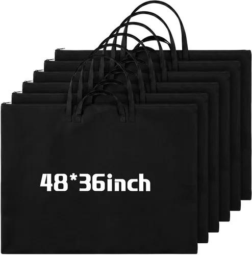 Abbylike 1 bolsa de 48 x 36 pulgadas para portafolio de arte, funda de transporte de nailon impermeable grande con correa para el hombro, para Negro
