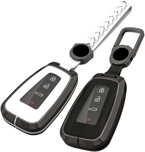 Miniatura 8 de Funda de aleación de metal para llavero, compatible con Toyota Camry RAV4, Highlander, Corolla, Avalon, C-HR, Prius, GT86, control remoto sin llave