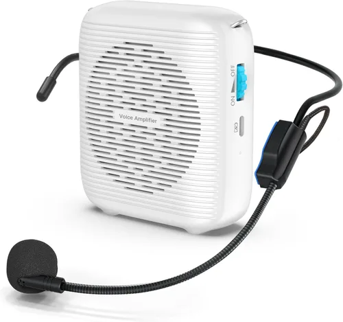 Miniatura 10 de (Negro) Amplificador de voz recargable portátil para profesores, entrenadores, guías turísticos, presentaciones y reuniones con un gran número