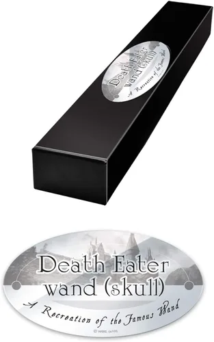 Miniatura 6 de The Noble Collection - Varita de personaje de calavera mortífero - Varita del mundo mágico de 14 pulgadas (13.8 in) con etiqueta de nombre - Juego