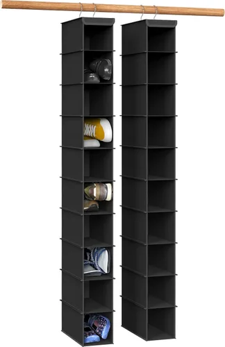 Miniatura 12 de Simple Houseware - Paquete de 2 organizadores colgantes con 10 estantes, color gris