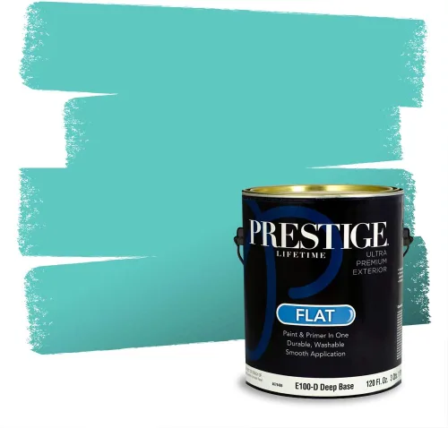 Miniatura 696 de Pintura Exterior + imprimación PRESTIGE, todo-en-uno, 1 galón, acabado mate, color comparable al Valspar* Royal Gray* VS151-Gris real