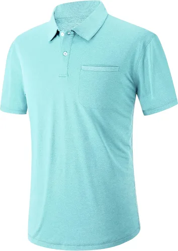 Miniatura 22 de V VALANCH Polo de golf de manga corta para hombre, estilo casual, con cuello que absorbe la humedad