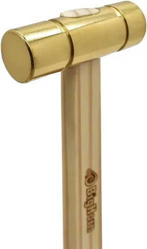 Miniatura 3 de Big Horn 19257 Martillo con mango de madera dura y cabeza de latón macizo, 4 oz