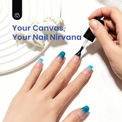 Miniatura 7 de Beetles Kit de Uñas de Gel Coffin: 504 Puntas de Uñas Postizas Juego de Extensión de Uñas Fácil Forma Coffin Corta 5 en 1 Pegamento de Uñas Lámpara
