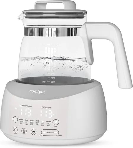 Calentador de biberones Comfyer, calentador de biberones para bebé con luz nocturna y ventilador de enfriamiento más rápido, calentador de agua