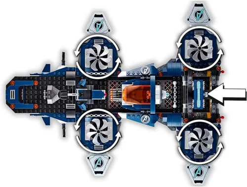 Miniatura 5 de LEGO Marvel Avengers Helicarrier 76153 - Divertido juguete de construcción de ladrillos con minifiguras de acción de los Vengadores de Marvel, gran