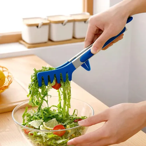 Miniatura 46 de Pinzas de cocina, pinzas de 9 pulgadas para cocinar con puntas de silicona, pinzas de silicona pequeñas de grado alimenticio, mini pinzas