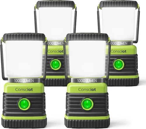 Miniatura 11 de Consciot Linterna LED inteligente RGBTW alimentada por batería con control de aplicación, 1000 lm, blanco sintonizable 2700K-6500K y 16 millones