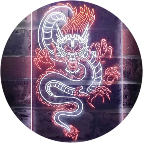 Miniatura 13 de Cartel de neón ADVPRO LED con dragón chino, letrero de neón LED de color dual st6-i3225