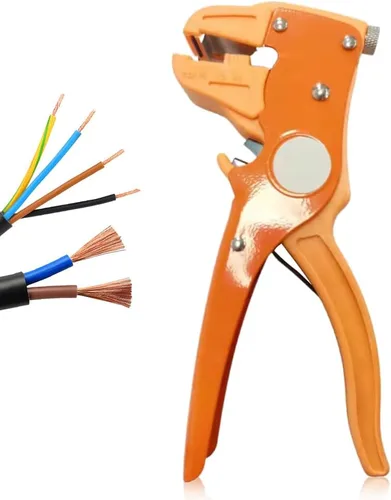 Miniatura 13 de Nuevo pelacables 2024, pelacables autoajustables, pelacables multifuncional crimpeador cortador de cables alicates 2 en 1 pelacables automático
