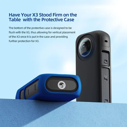Miniatura 5 de Funda protectora para cámara de acción panorámica Insta360 X3, cubierta completa de silicona, color negro