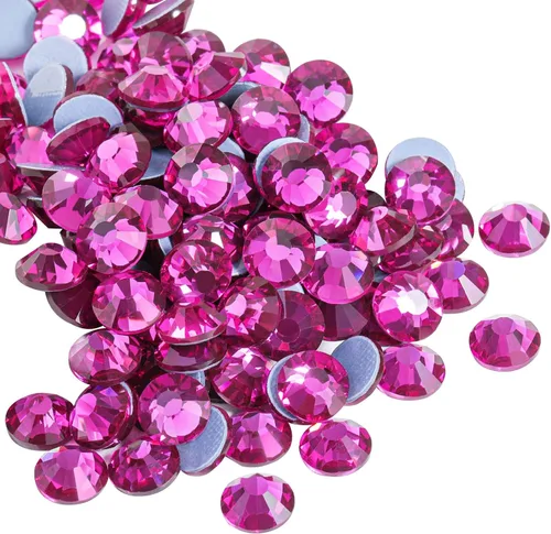 Miniatura 25 de Beadsland Hotfix - 2880 diamantes de imitación de cristal con parte trasera plana para manualidades, ropa, decoraciones de bricolaje, cristal AB
