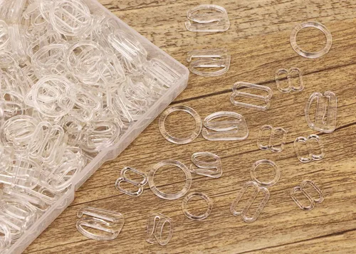 Miniatura 3 de Tupalizy 240 ganchos de correa de sujetador para coser bikini halter traje de baño tops lencería anillos nylon traje de baño clips cierre deslizantes