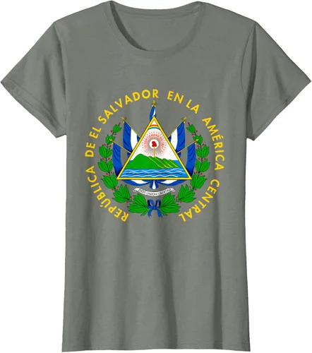 Miniatura 17 de Camiseta con diseño de emblema de la bandera de El Salvador