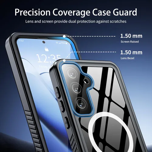 Miniatura 6 de ANTSHARE Funda magnética para Samsung Galaxy S25 FE, impermeable, con protector de pantalla integrado y protección de cámara