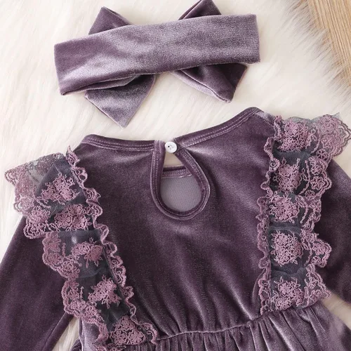 Miniatura 103 de IDOPIP Vestido tutú de terciopelo para niñas pequeñas, vestido de manga larga para princesa, Navidad, cumpleaños, fiesta, boda, vestidos de otoño e