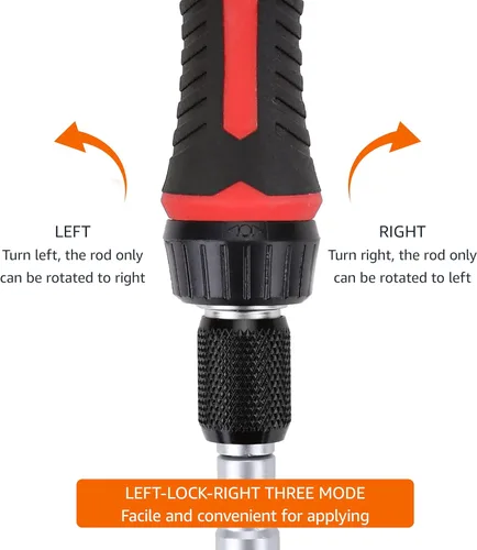 Miniatura 4 de Amazon Basics Juego de llaves de trinquete magnéticas y destornilladores de precisión electrónica, 73 unidades (paquete de 1), negro/rojo/plateado