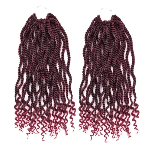 Miniatura 15 de Cabello de ganchillo para niños de 8 pulgadas, cabello de ganchillo para mujeres negras, paquete de 6 paquetes de trenzas senegalesas, extremos