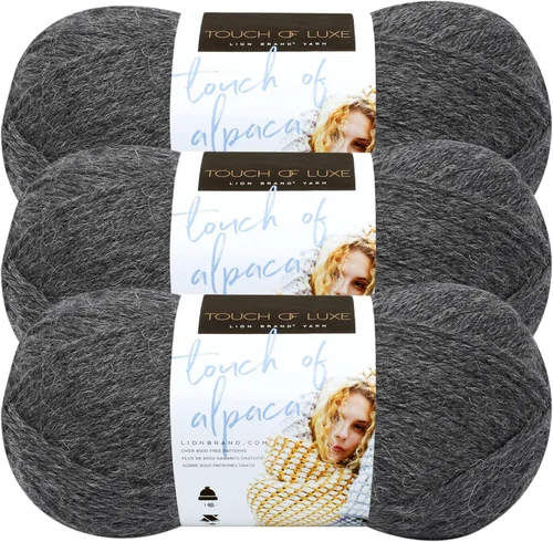 Miniatura 9 de Lion Brand Yarn (1 madeja) Hilo Touch of Alpaca, Carmesí