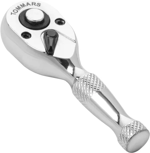 Miniatura 12 de TOMMARS Juego de trinquetes rechonchos, 1/4 ", 3/8", 1/2" llave de mango de trinquete de 72 dientes reversible de liberación rápida