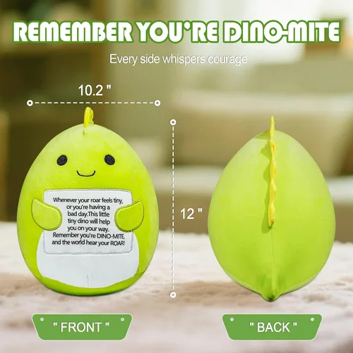 Miniatura 5 de Animales de peluche de dinosaurio de apoyo emocional positivo, regalos de cumpleaños de graduación de Pascua, regalos de animación para mujeres