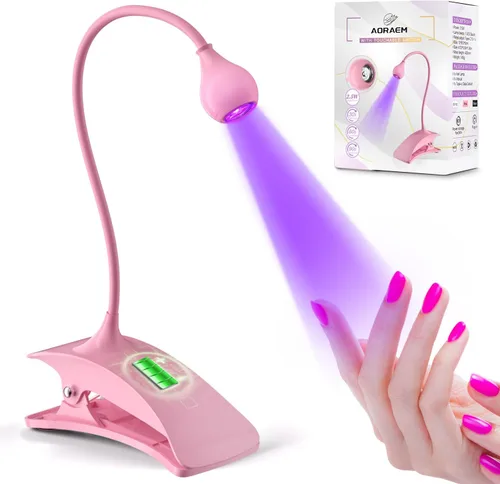 Miniatura 14 de AORAEM Lámpara UV para Uñas, Luz Mini de Cuello de Cisne UV para Uñas de Gel, Lámparas Recargables LED de 36W con 4 Temporizadores y Sensor