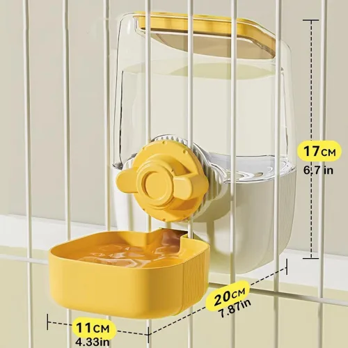 Miniatura 2 de Comederos automáticos colgantes para perros y gatos, comedero automático para conejos sin goteo, dispensador de jaulas de alimentación de mascotas