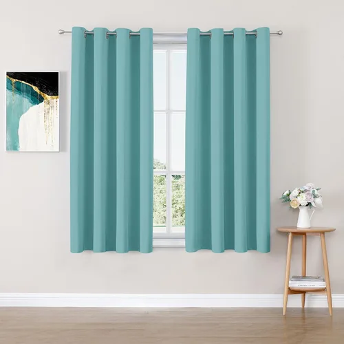 Miniatura 123 de ChrisDowa - Cortinas de cenefa pequeñas para cocina, cortinas cortas con ojales y aislamiento térmico para oscurecer la sala y habitación