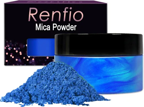 Miniatura 26 de Renfio Polvo de mica, polvo de mica de 60 colores para resina epoxi natural, pigmento de color, pigmento en polvo, botellas de 0.25 onzas, pigmentos