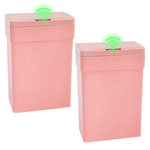 Miniatura 12 de PayLessHere Basurero de 13 galones / 50 L con tapa, cubo de basura de plástico para cocina, basurero automático sin tacto con sensor de movimiento