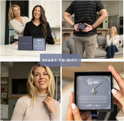 Miniatura 3 de 925 Sterling Silver Crown Necklace, Daughter Necklace From Mom And Dad, To My Daughter Necklace From Dad, Gift for Daughter, To My Badass Daughter