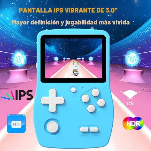 Miniatura 3 de Juegos de mano de 32 bits para niños precargados 139 videojuegos, reproductor de videojuegos portátil con pantalla IPS de 3.0 pulgadas y batería