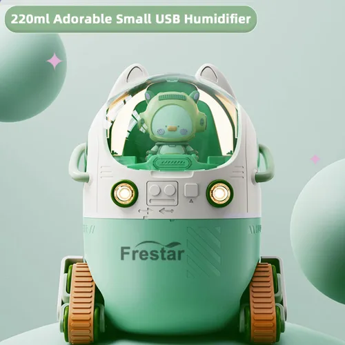 Miniatura 8 de Mini humidificador USB de 7.4 fl oz con luz nocturna LED, pequeño y lindo humidificador en adorable muñeca para niños, plantas, dormitorio, oficina