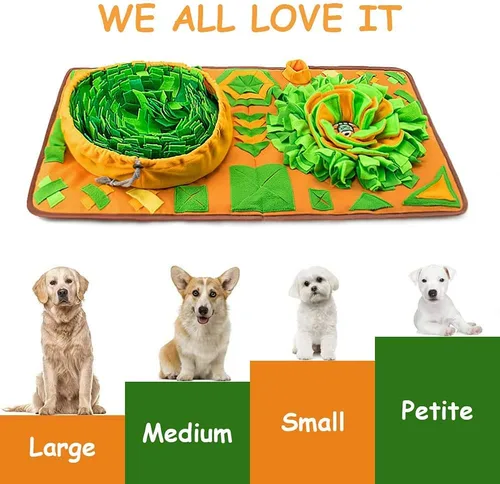 Miniatura 8 de AWOOF Tapete grande para olfatear perros interactivos, 34.6 x 19.6 pulgadas, papel chirriante y arrugado, antideslizante, fácil de limpiar
