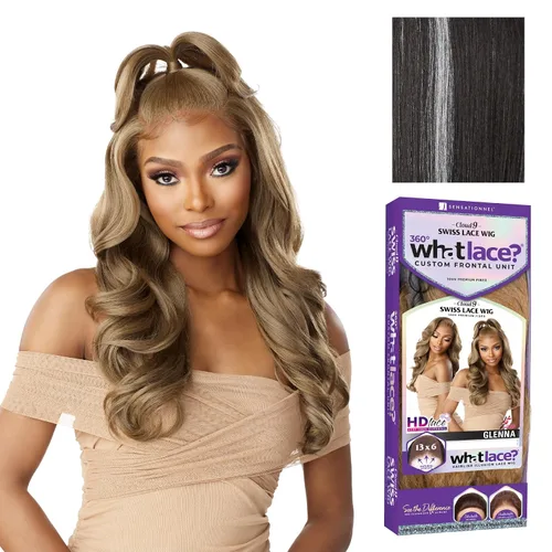 Miniatura 9 de Sensationnel Pelucas What Lace 13X6 - Glenna Encaje Frontal Atado a Mano Sin Pegamento Sintético con Densidad Natural Línea del Cabello Predepilada
