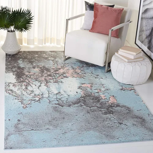 Miniatura 17 de SAFAVIEH Glacier Collection GLA125M - Alfombra moderna abstracta que no desprende pelusa, para sala de estar o dormitorio, 2 pies 3 pulgadas x 4