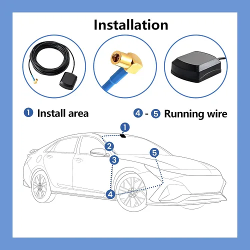 Miniatura 5 de Anina Antena de radio satelital Sirius XM de 8 pies para receptor de radio XM Sirius con magnético compatible con el hogar/coche Lynx Edge MiRGE